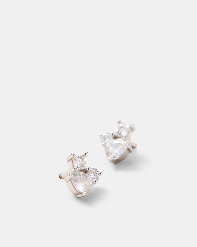 Flock Stud Earrings - Silver
