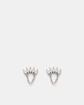 Flock Chain Stud Earrings - Silver