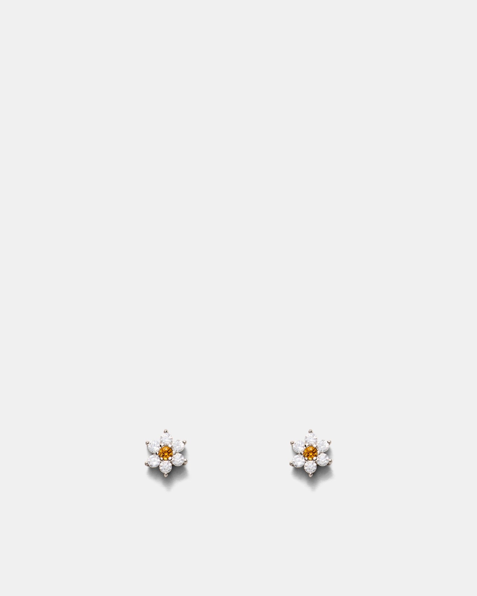 Flora Mini Stud Earrings - Silver