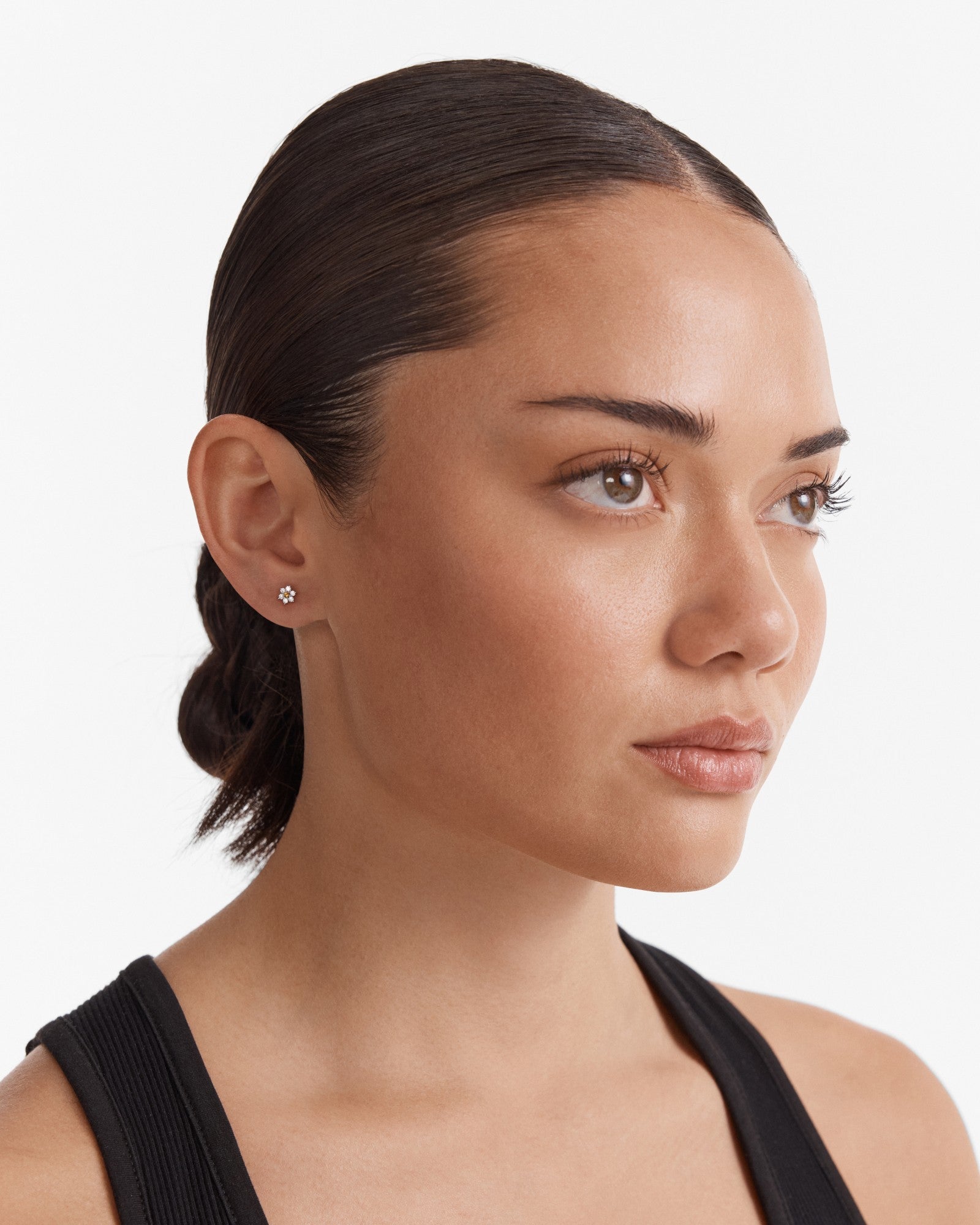 Flora Mini Stud Earrings - Silver