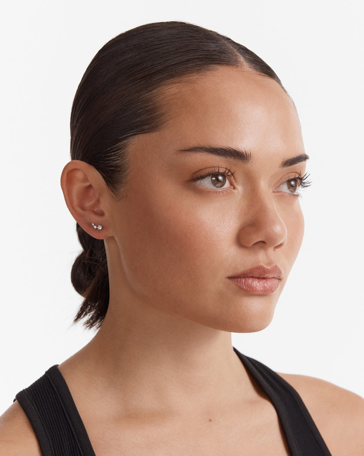 Flock Climber Stud Earrings - Silver