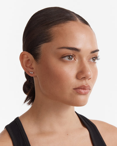 Flock Climber Stud Earrings - Silver