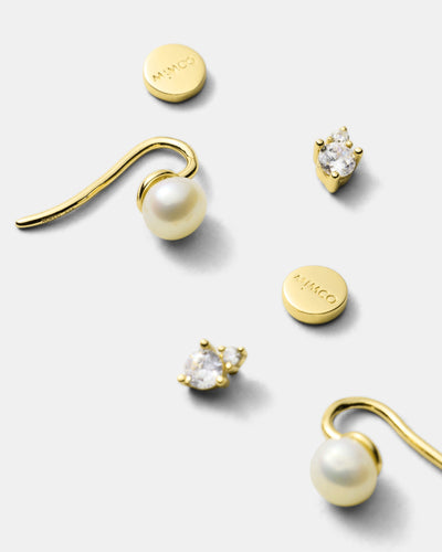 Fond Earrings Set - Gold