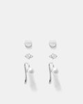Fond Earrings Set - Silver
