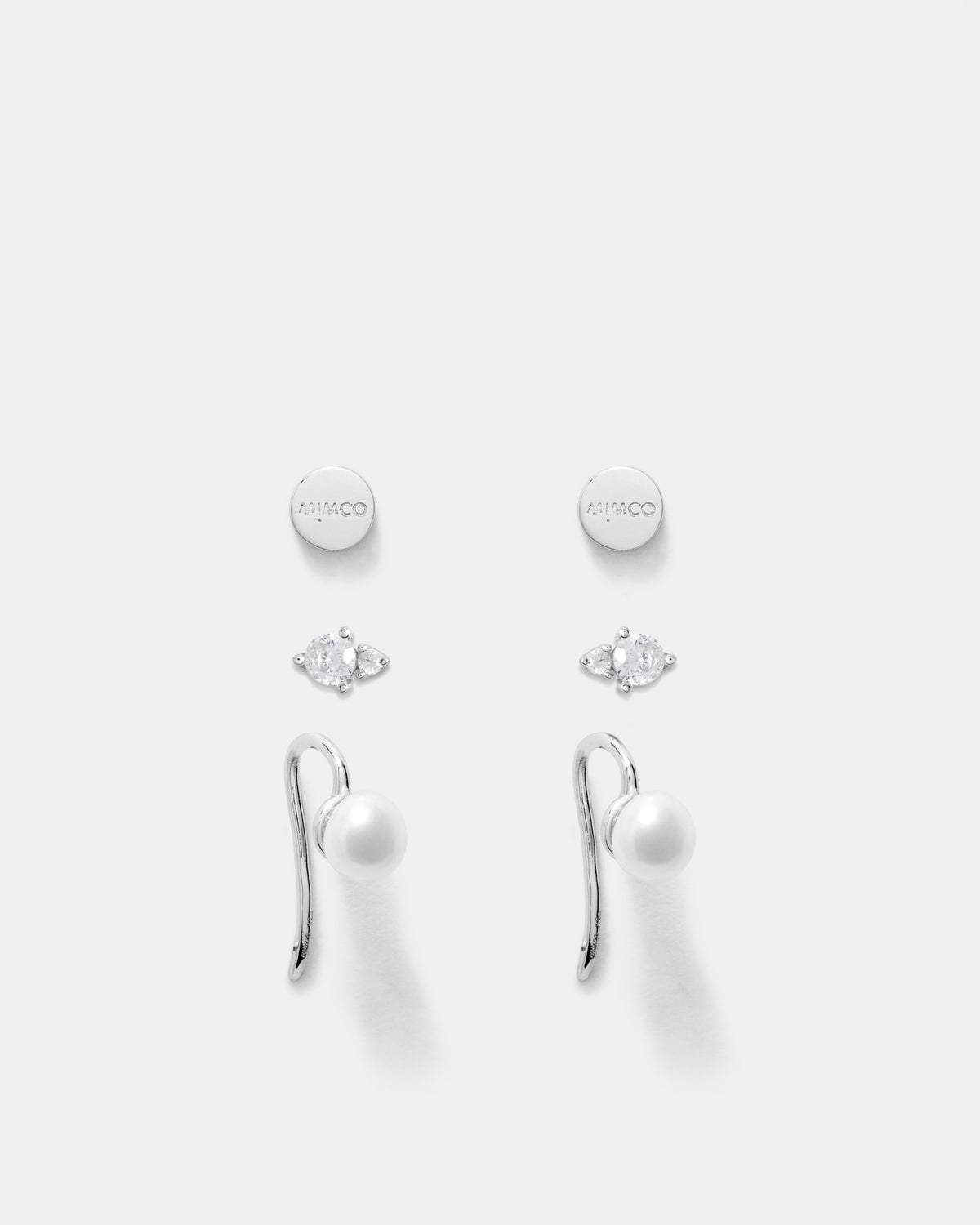 Fond Earrings Set - Silver