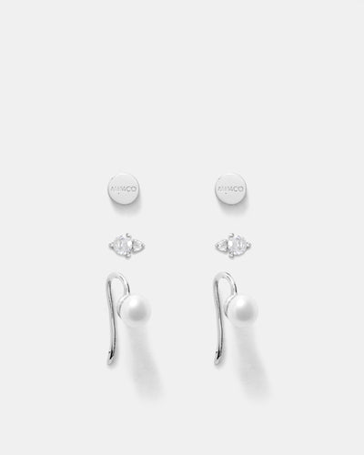 Fond Earrings Set - Silver