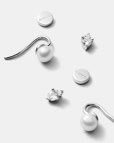 Fond Earrings Set - Silver