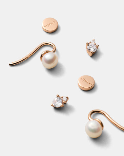 Fond Earrings Set - Rose Gold