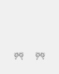 Baby Bow Stud Earrings - Silver