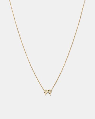 Baby Bow Necklace - Gold