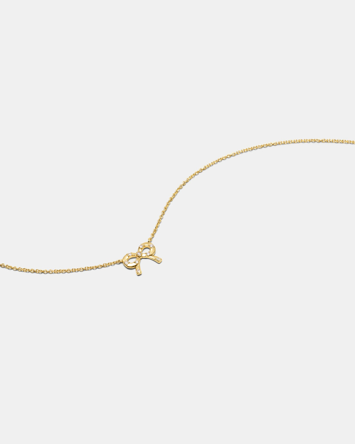 Baby Bow Necklace - Gold