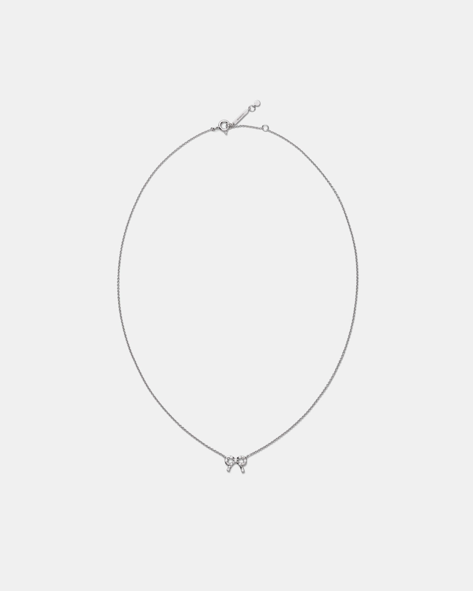 Baby Bow Necklace - Silver
