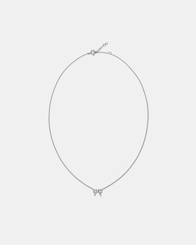 Baby Bow Necklace - Silver