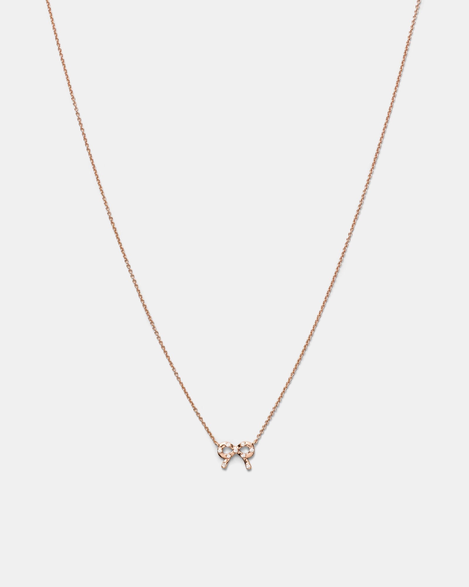 Baby Bow Necklace - Rose Gold