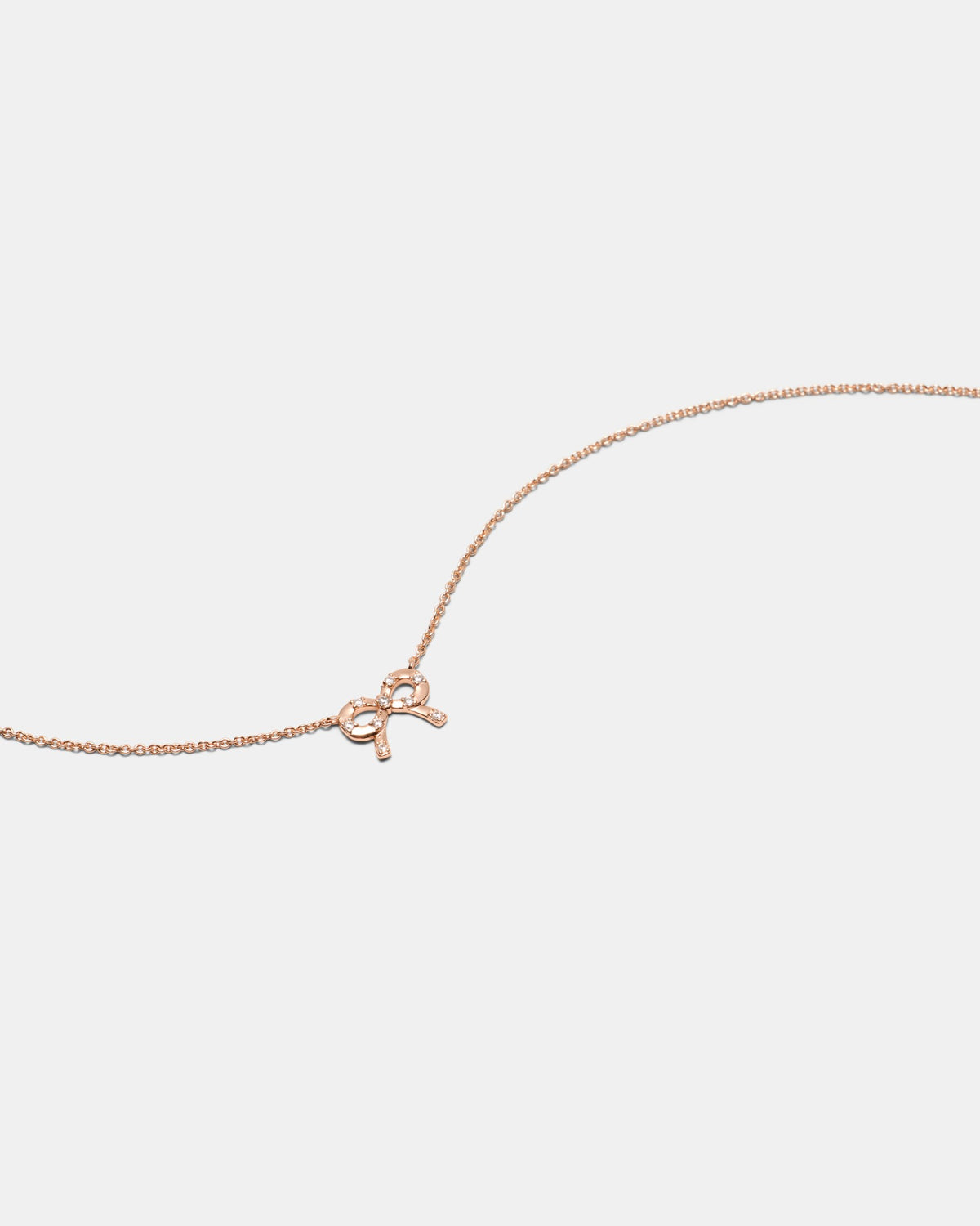 Baby Bow Necklace - Rose Gold