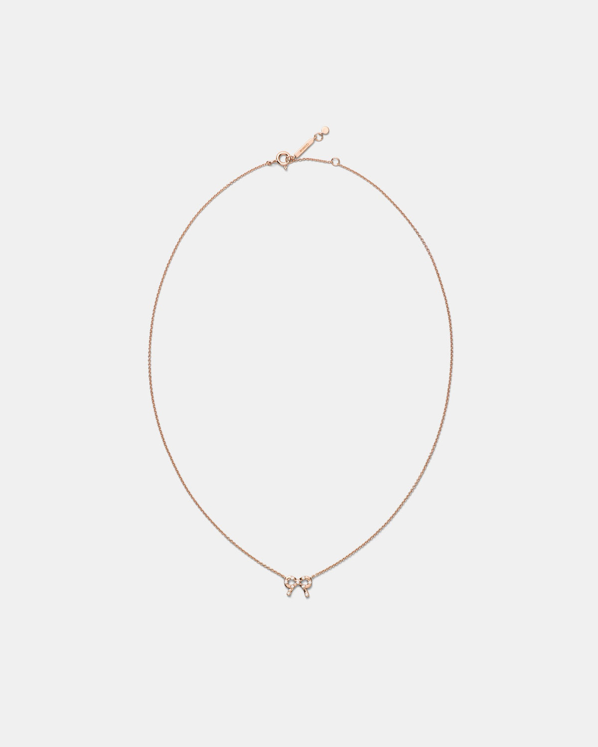 Baby Bow Necklace - Rose Gold