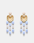 Undersea Charm Drop Earrings - Sky Blue