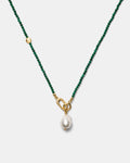 Mermaid Pearl Necklace - Grass Green