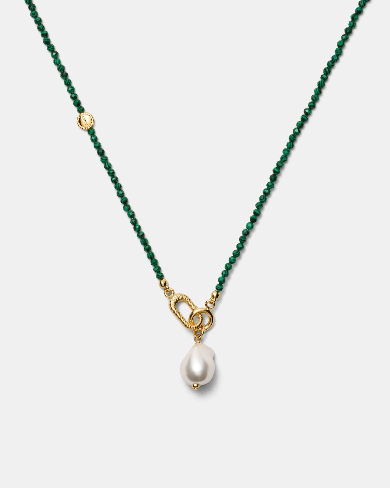Mermaid Pearl Necklace - Grass Green