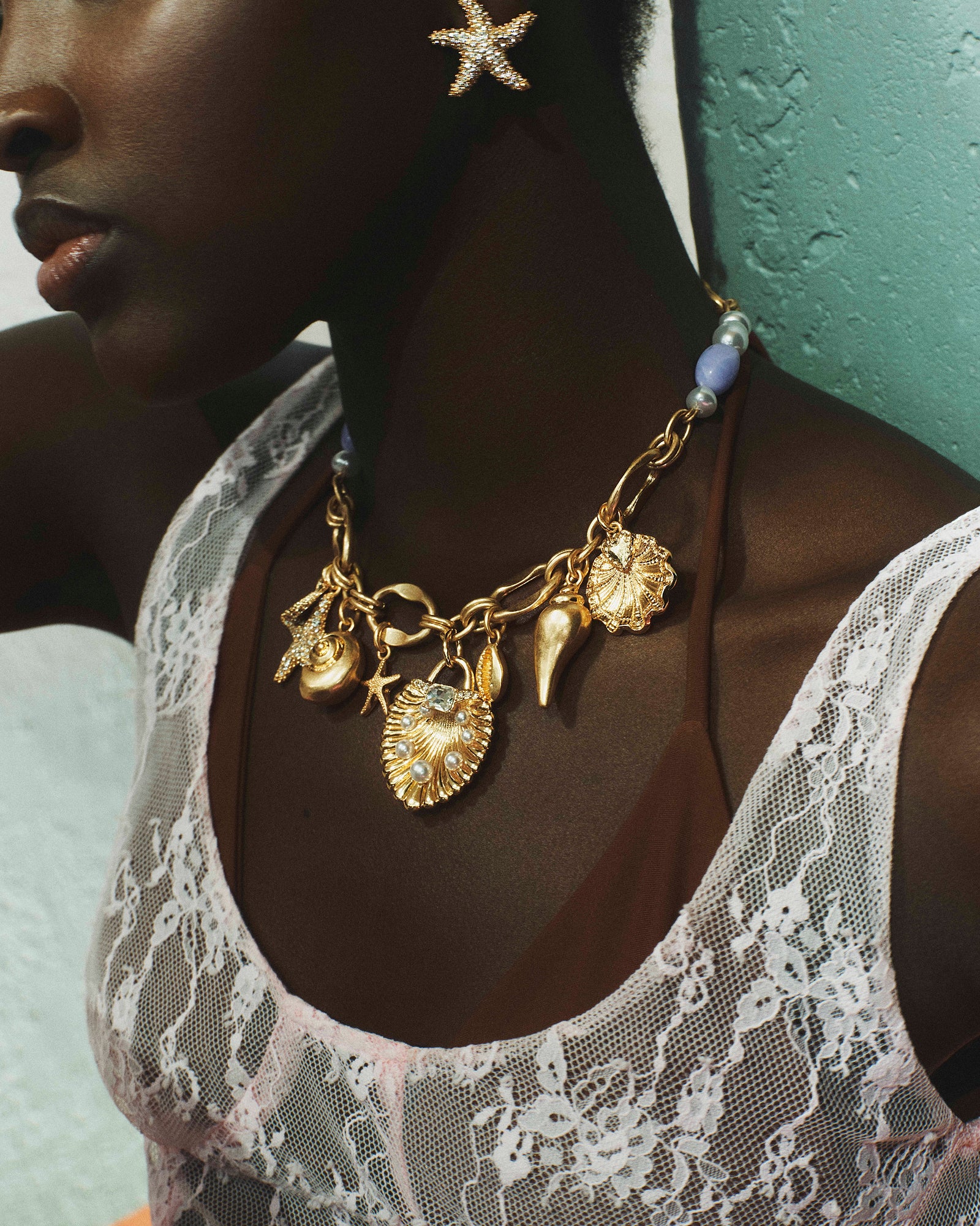 Undersea Charm Necklace - Gold
