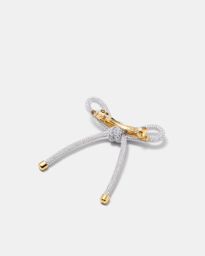 Glam Bow Hair Barrette - Crystal
