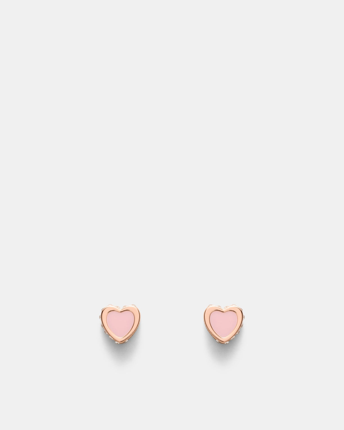 Lover Heart Earrings And Necklace Set - Pink