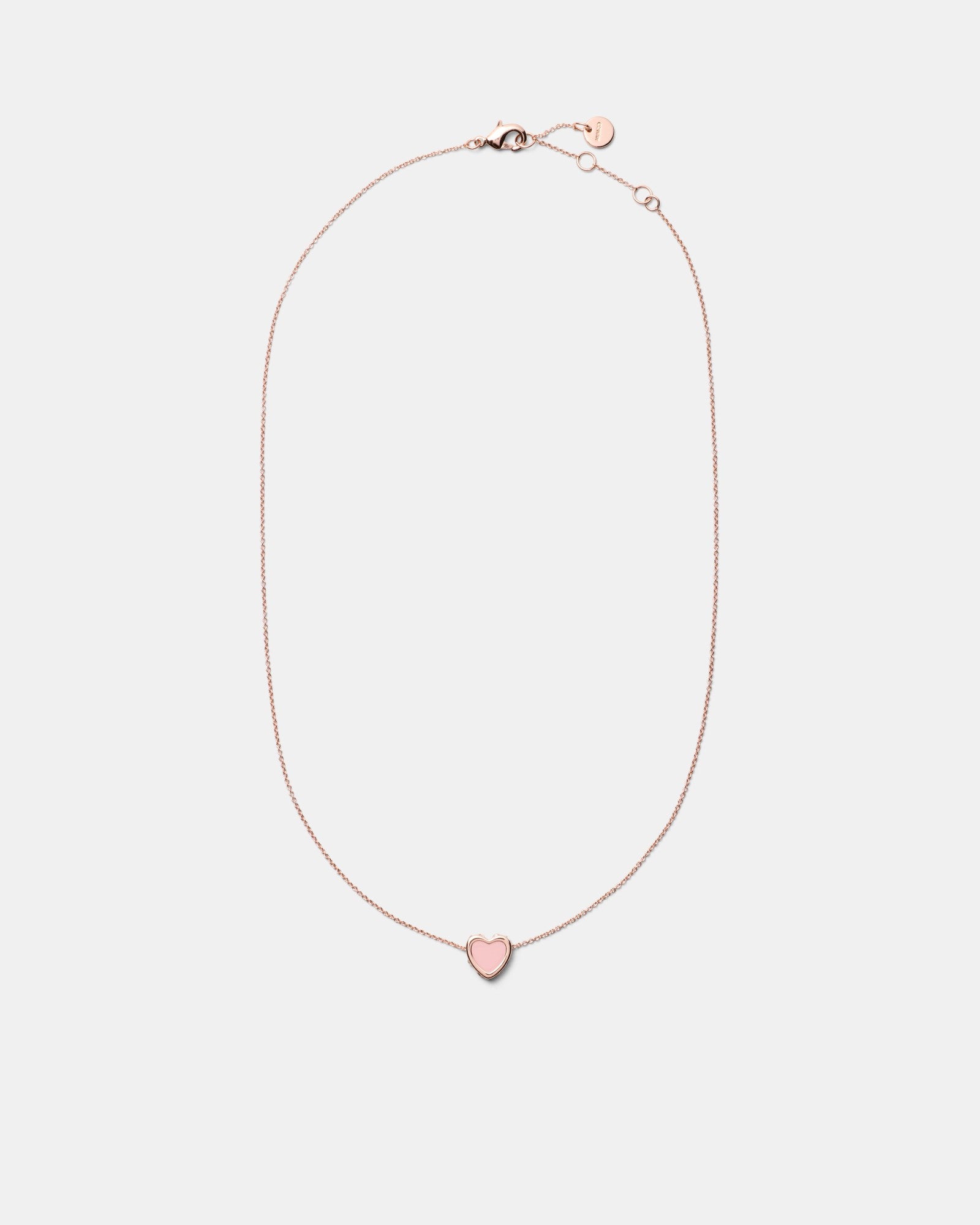 Lover Heart Earrings And Necklace Set - Pink