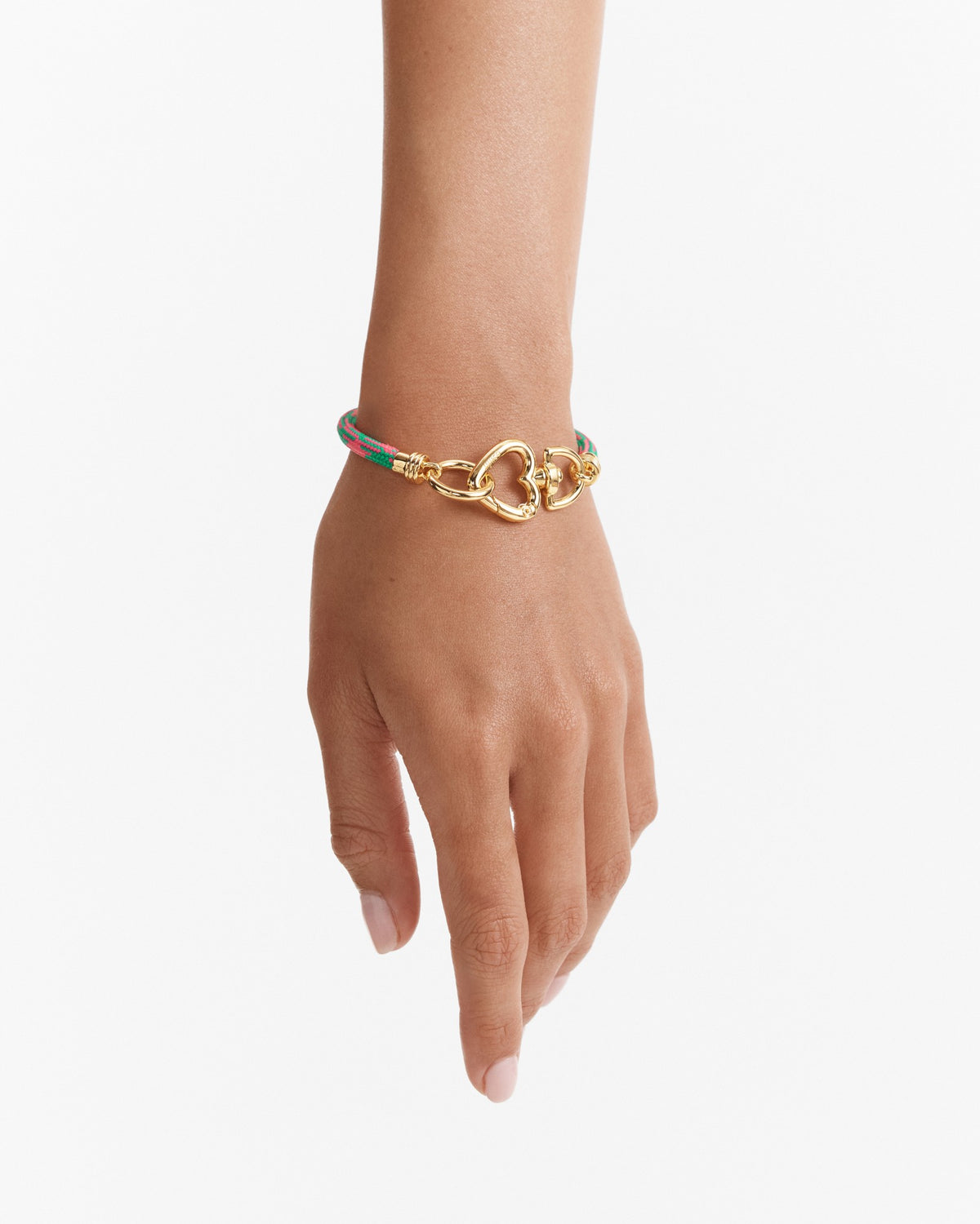 Linked Heart Bracelet - Flamingo