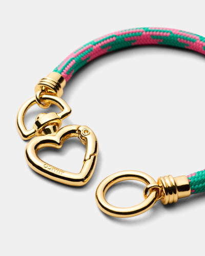 Linked Heart Bracelet - Flamingo