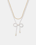 Glimmer Bow Necklace - Pearl