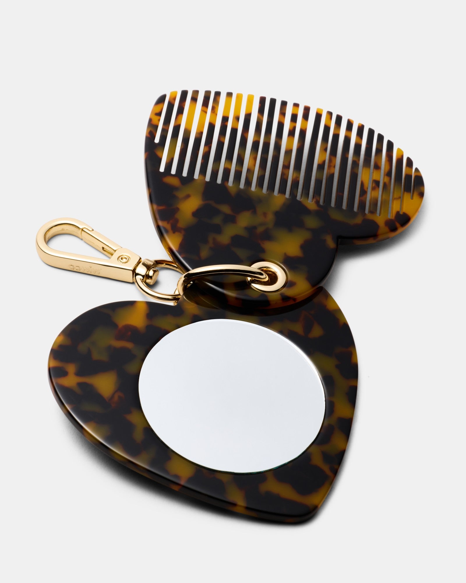 Lovely Hair Comb Keyring - Tort