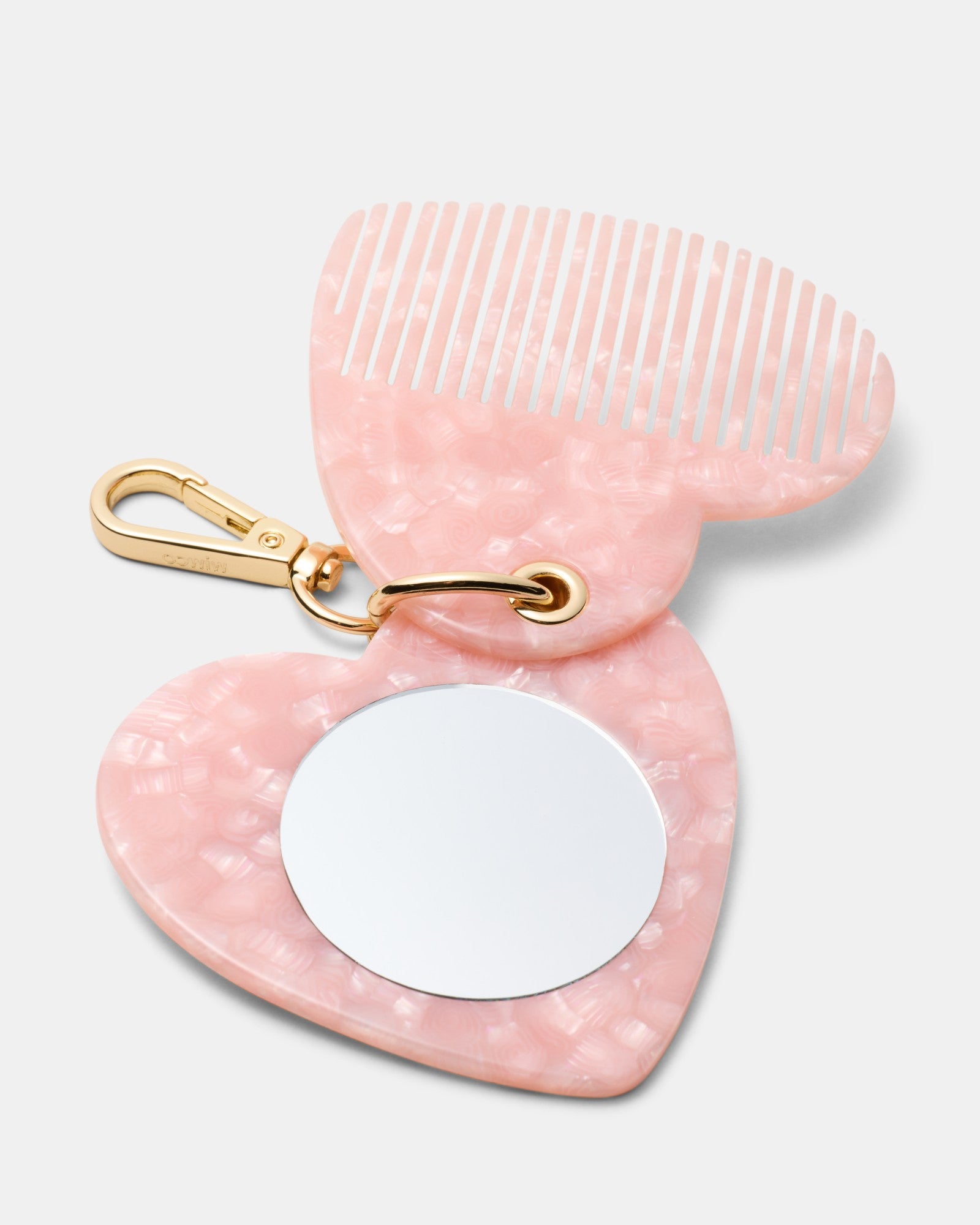 ＃730 ピンク＆グリーンマトリカリア✴ちょうちょ✴レジンヘアゴムキーホルダー Lovely Hair Comb Keyring – Mimco