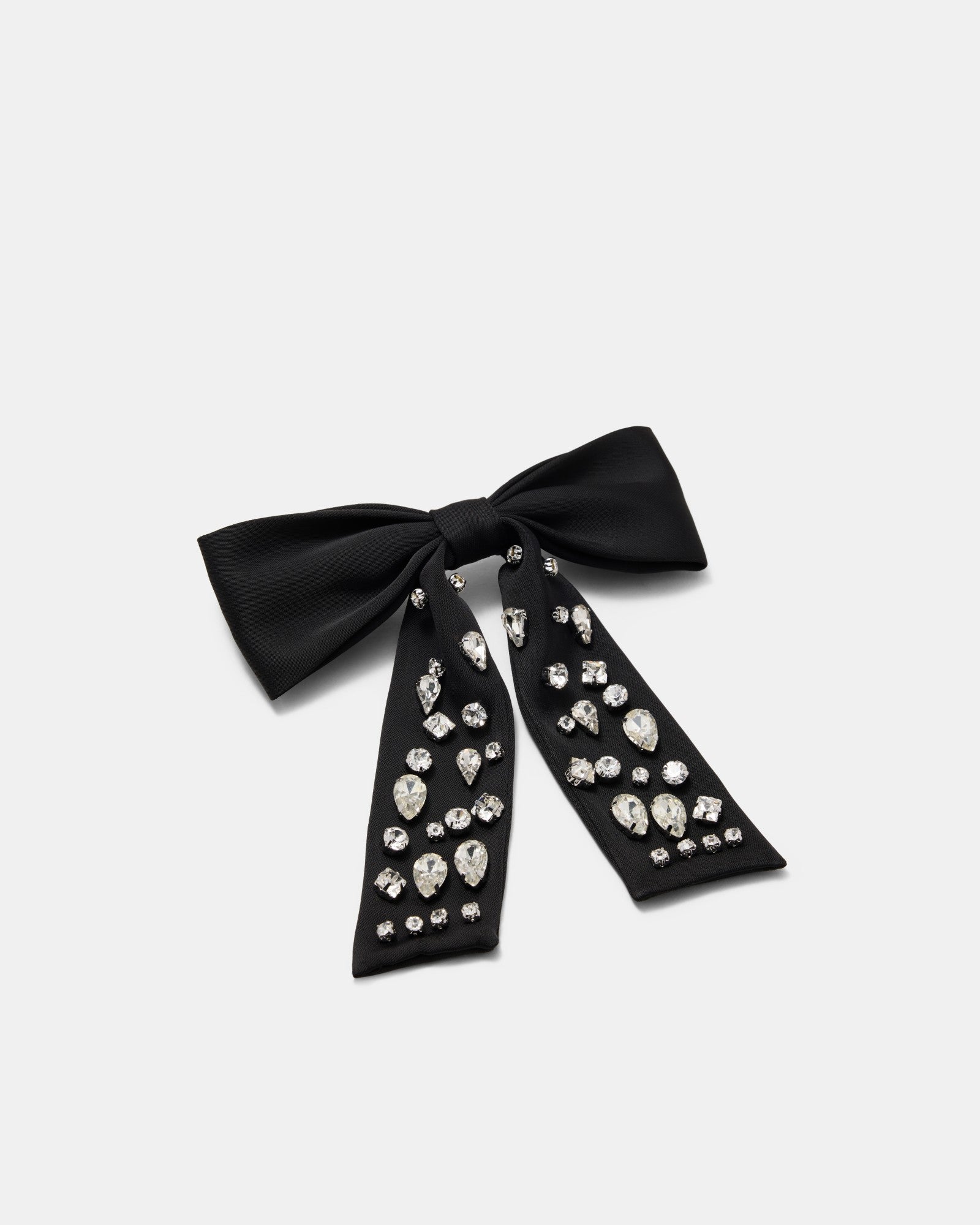 Queen Bow Hair Barrette - Black