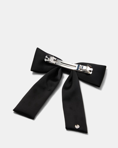 Queen Bow Hair Barrette - Black