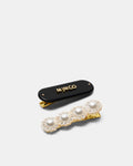 Pearly Hair Clip Set - Black
