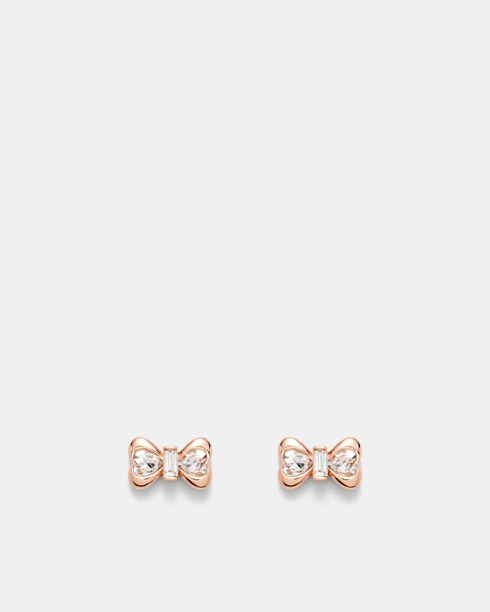 Encanto Bow Stud Earrings - Rose Gold