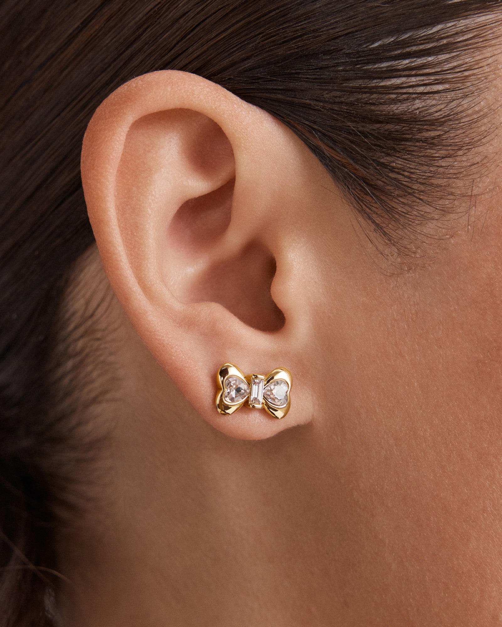 Encanto Bow Stud Earrings - Gold