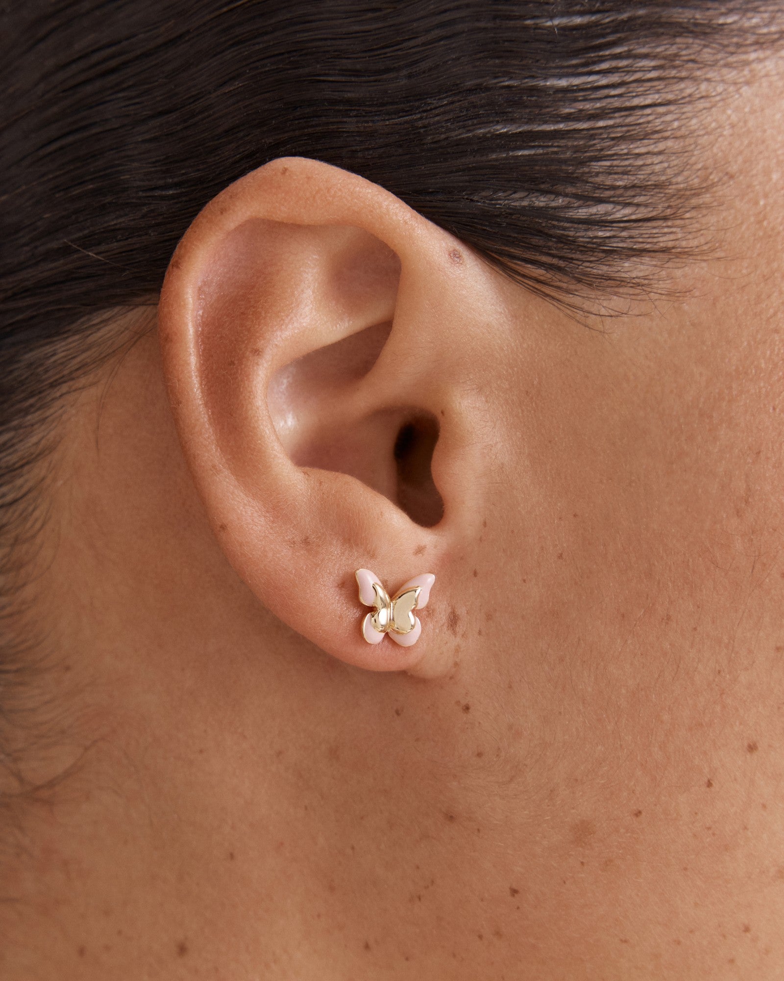 Butterfly Enamel Earrings - Petal