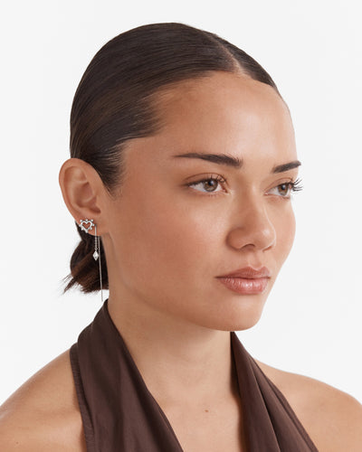 Cupid Duo Earrings Set - Silver
