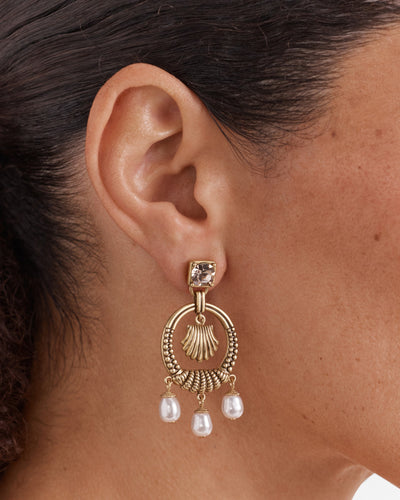 Shellicious Drop Earrings - Pearl