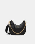 Lily Crescent Crossbody Bag - Black