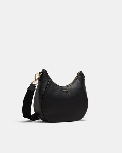 Lily Crescent Crossbody Bag - Black