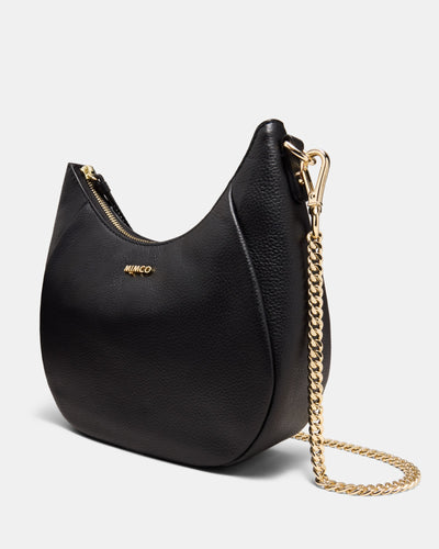 Lily Crescent Crossbody Bag - Black