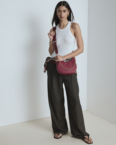 Lily Crescent Crossbody Bag - Bordeaux