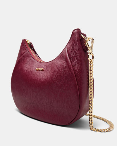 Lily Crescent Crossbody Bag - Bordeaux