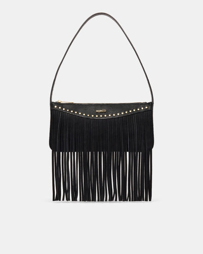 Rebel Fringe Shoulder Bag - Black