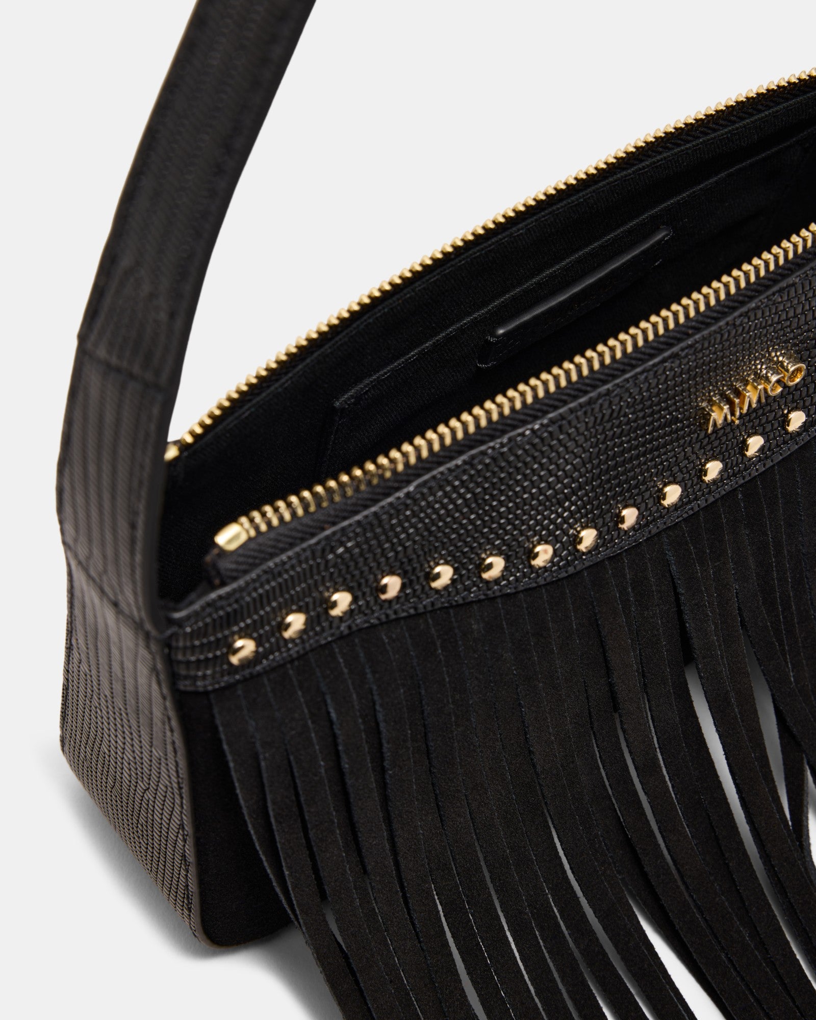 Rebel Fringe Shoulder Bag - Black