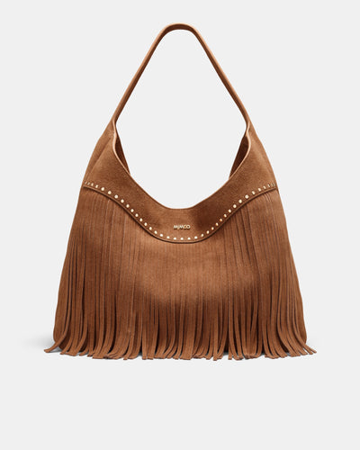 Rebel Fringe Hobo Bag - Pecan