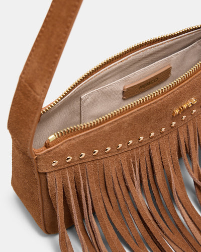 Rebel Fringe Shoulder Bag - Pecan