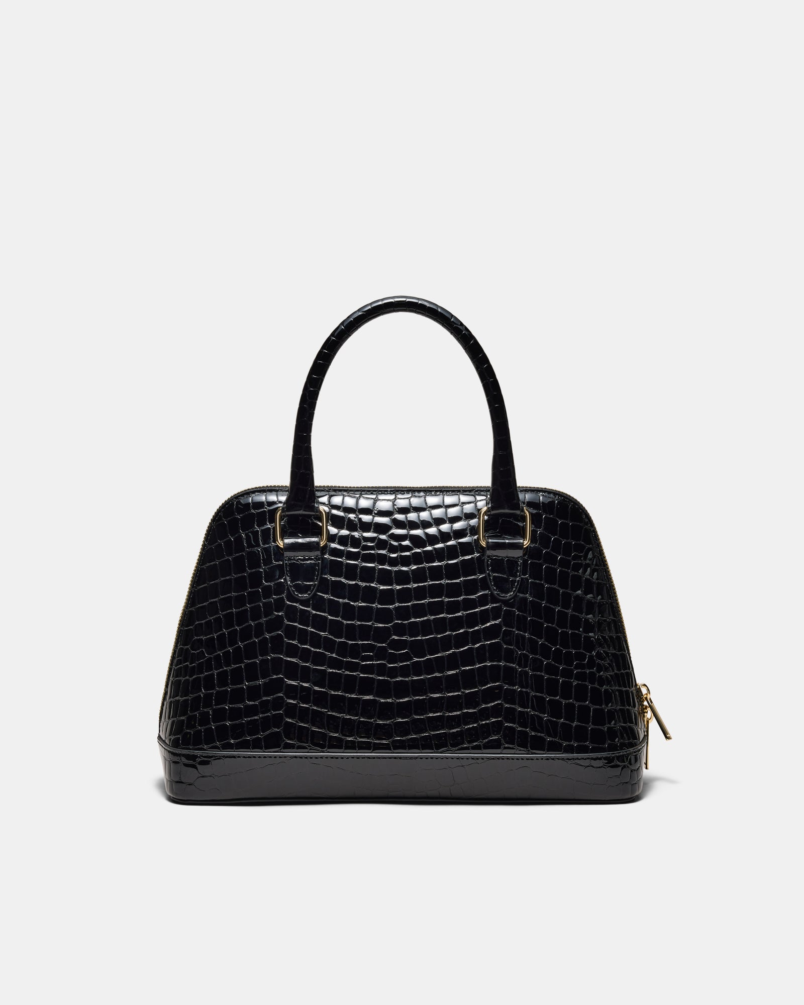 Noir Charm Bowler Bag - Black